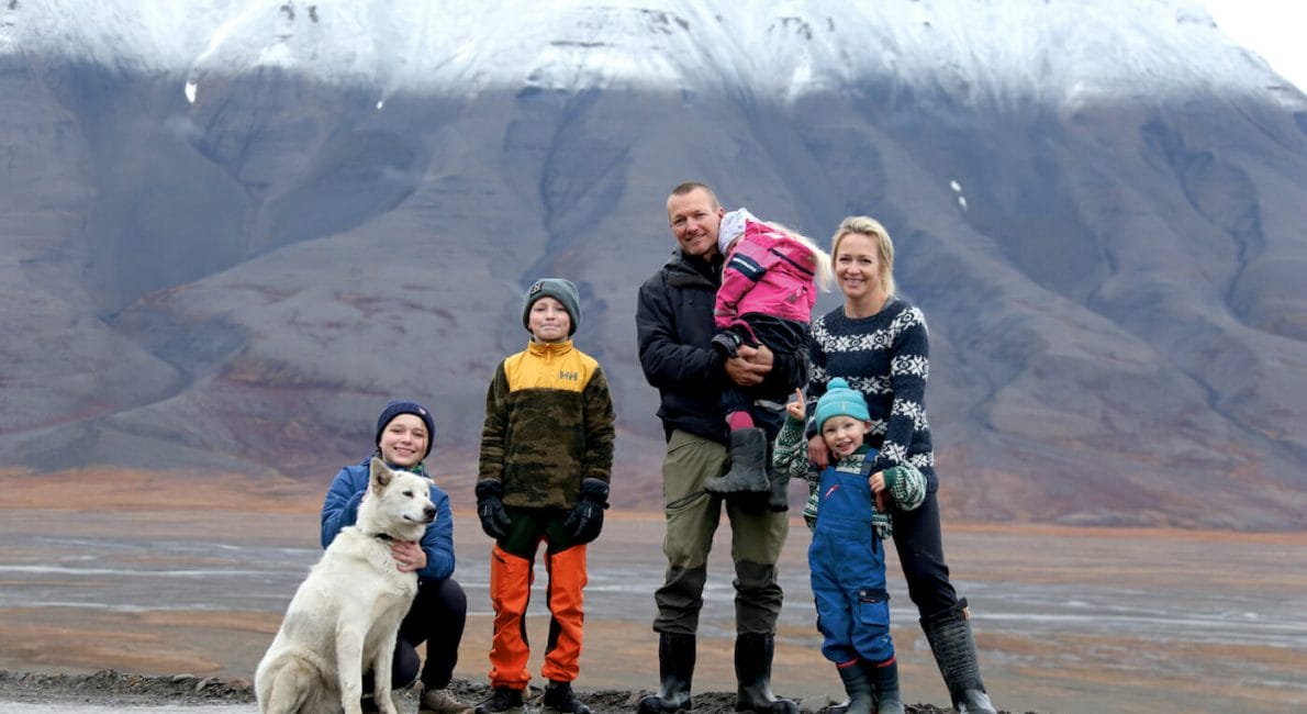Familie på Svalbard