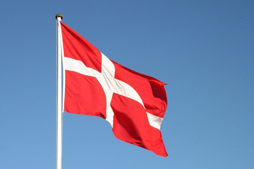 Dansk flag Danmark Dannebrog